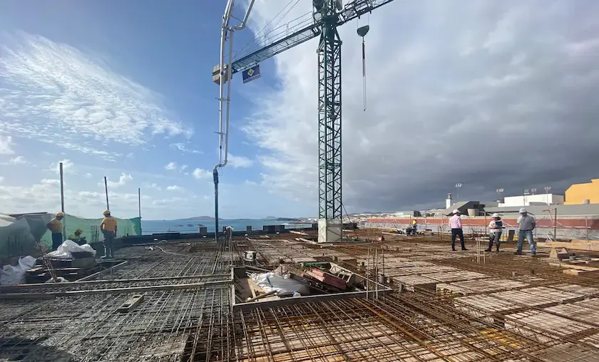 Obra de construcción Pérez Moreno